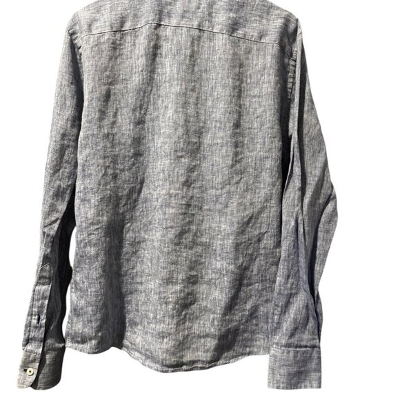 Untuckit Linen Long Sleeve Button Down Shirt Slim Fit Size M - Picture 5 of 5